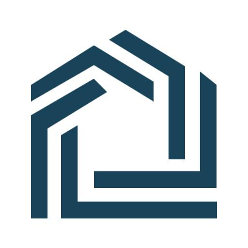 Modern Geometric Design Highlighting Real Estate Development Logo Template