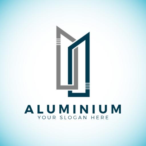 Modern Geometric Design Representing Aluminium Industry Logo Template