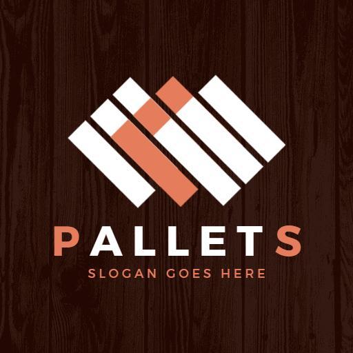 Modern Geometric Design Showcasing Pallets in Earthy Tones Logo Template