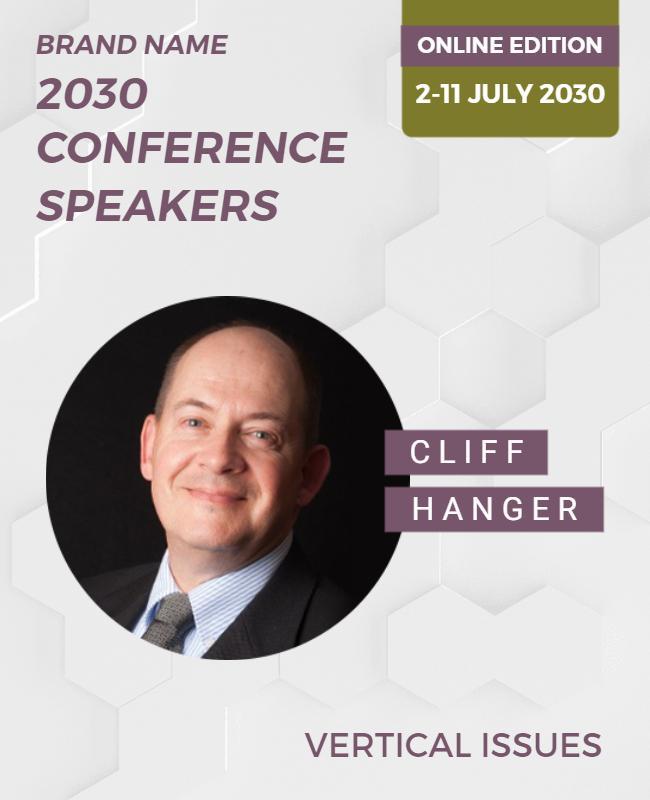 Modern Geometric Online Conference Speakers Poster Template