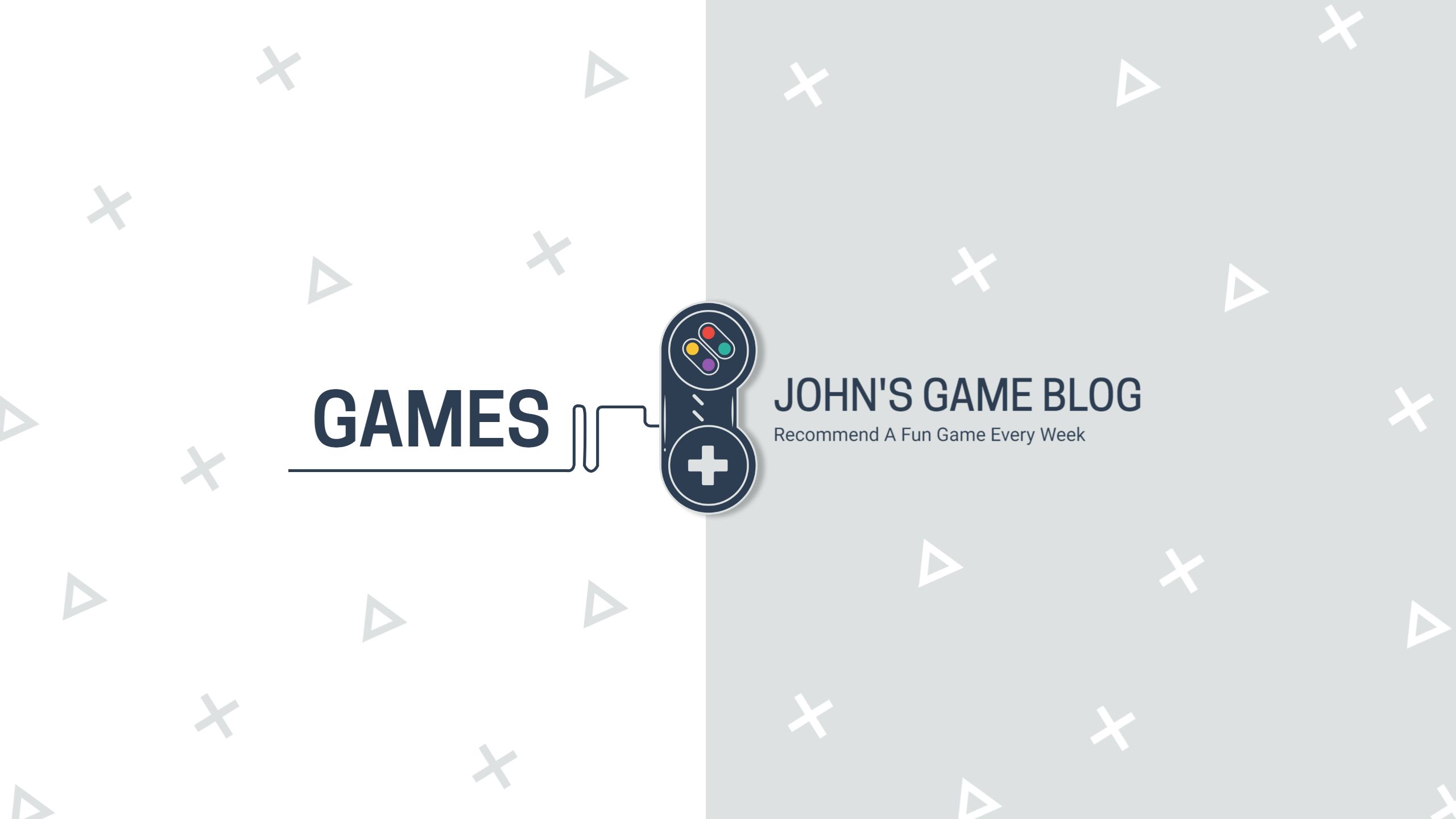 Modern Geometric Shapes with Gray Background Game Banner Template