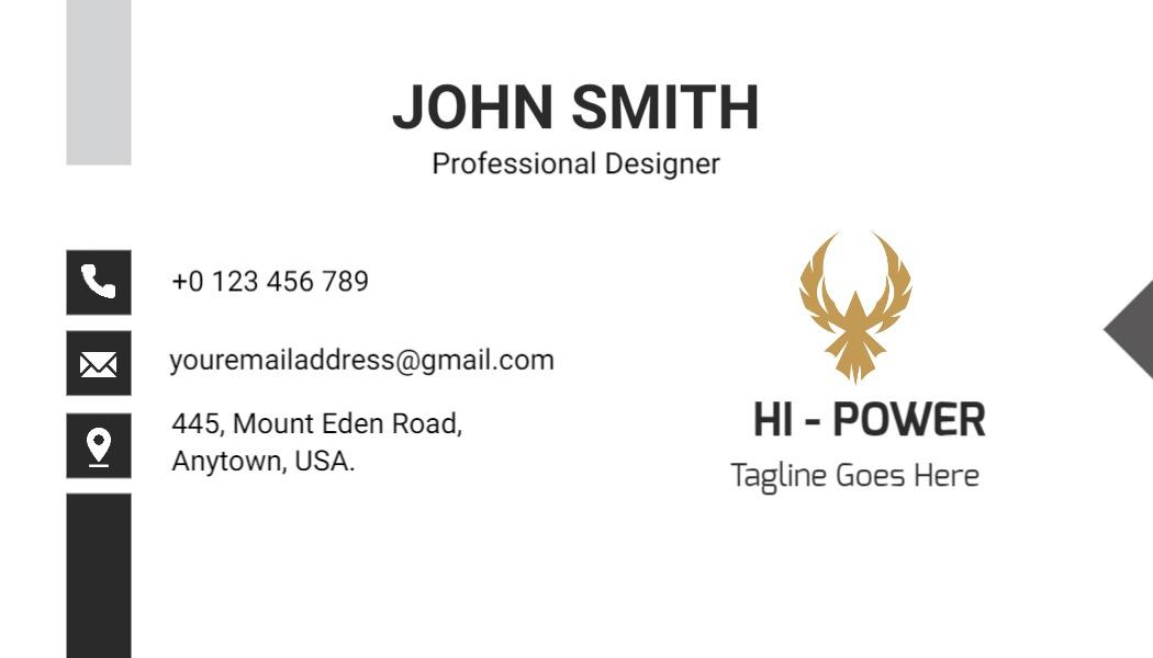Modern Gold Professional Designer Business Card Template