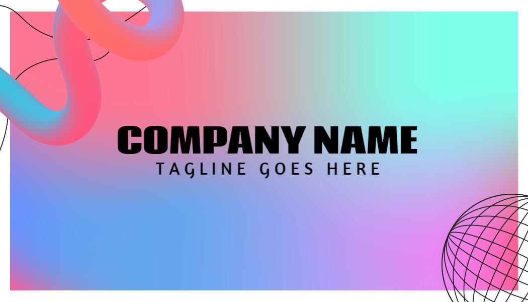 Modern Gradient Colorful Logo Professional Visiting Card Template