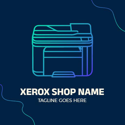 Modern Gradient Design for Your Xerox Shop Name Logo Template