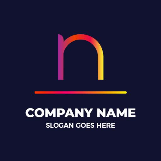 Modern Gradient N Letter Design for Creative Branding Logo Template