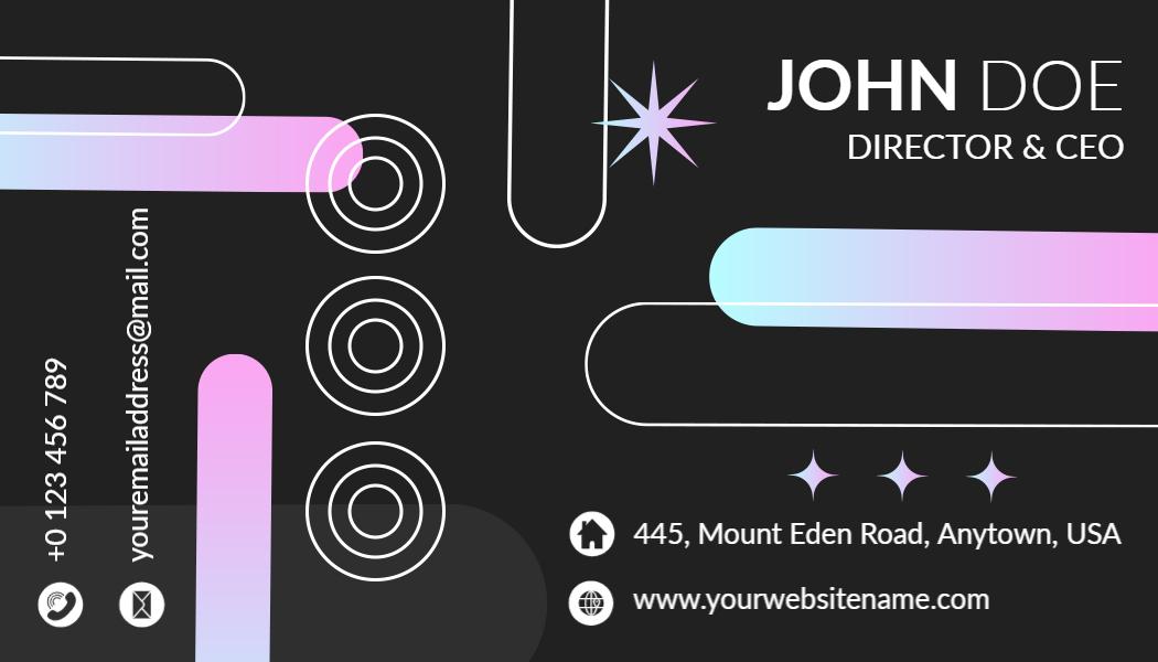 Modern Gradient Stylish Perfume Shop Visiting Card Template