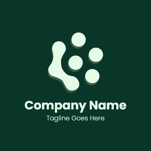 Modern Green Abstract Shapes Fostering Innovative Company Logo Template