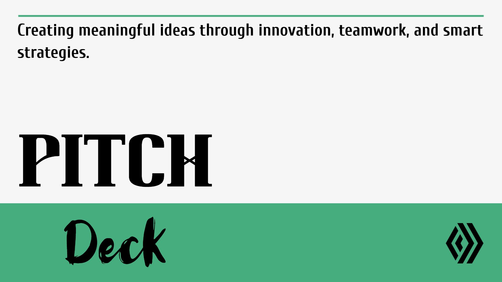 Modern Green Business Strategy Pitch Deck Presentation Template