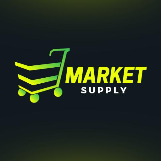 Modern Green Cart Design for Effective Market Supply Logo Template