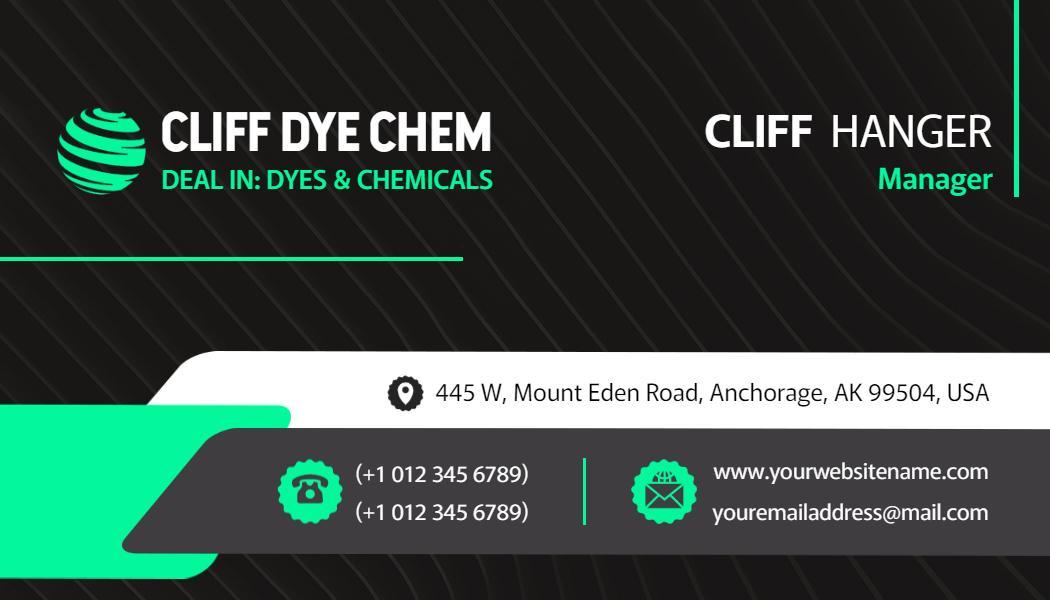 Modern Green Chemical Industry Visiting Card Template