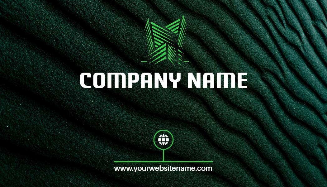Modern Green Construction Contractor Business Card Template