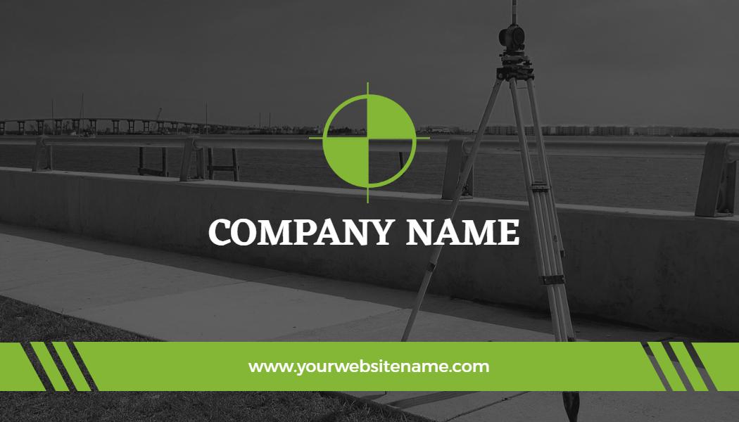 Modern Green Construction Surveyor Business Card Template
