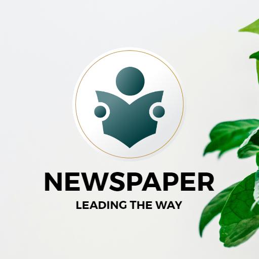 Modern Green Design Representing Reliable Newspaper Logo Template