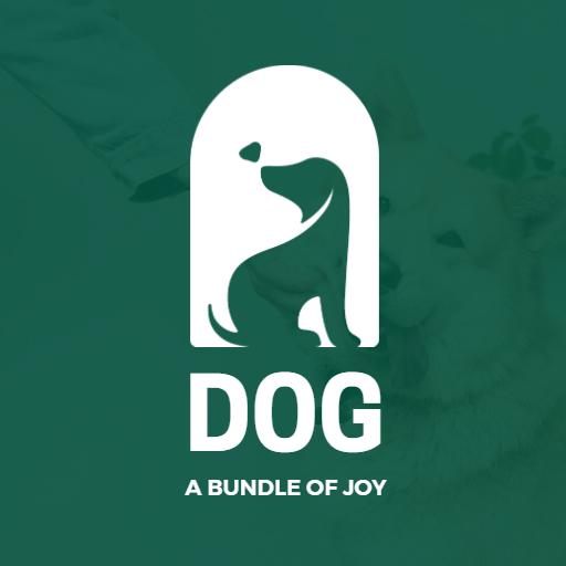 Modern Green Dog Logo Celebrating Your Furry Companion's Joy Template
