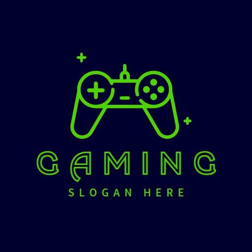 Modern Green Gaming Controller Design for Esports Community Logo Template