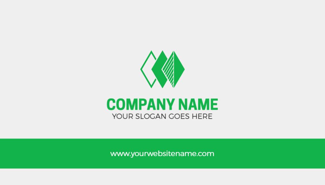 Modern Green Geometric Interior Designer Business Card Template