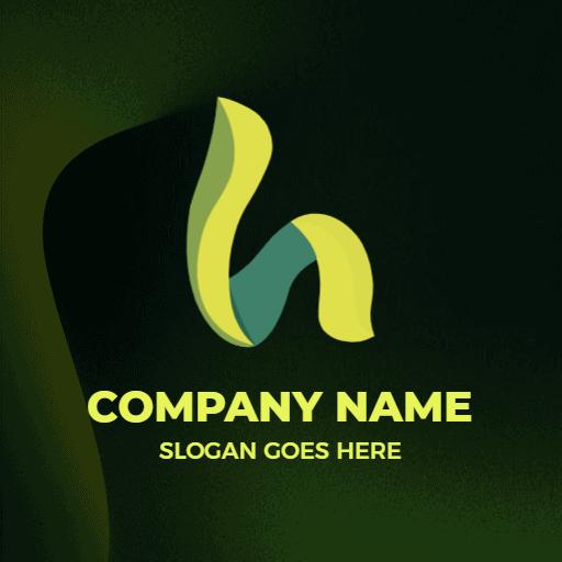Modern Green H Letter Design for Branding and Business Logo Template