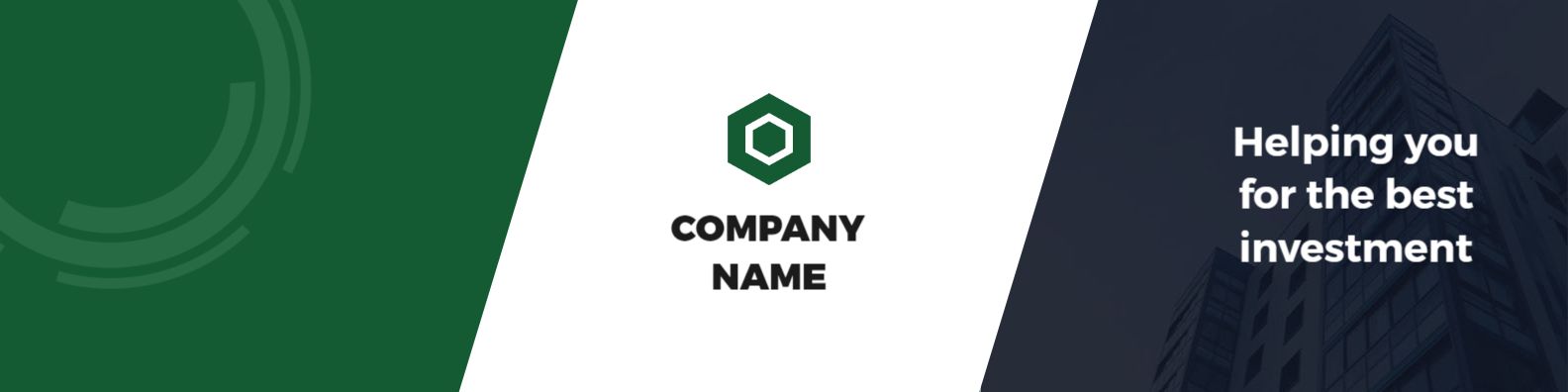 Modern Green Investment Theme with Professional Design LinkedIn Banner Template