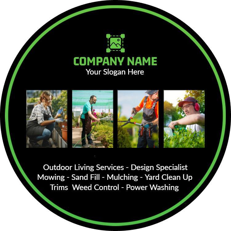 Modern Green Landscaping Services Business Card Template