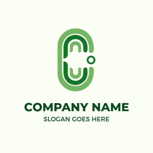 Modern Green O Letter Design with Creative Elements Logo Template
