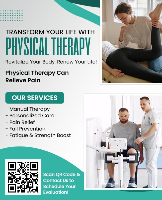 Modern Green Physical Therapy Promotion Flyer Template