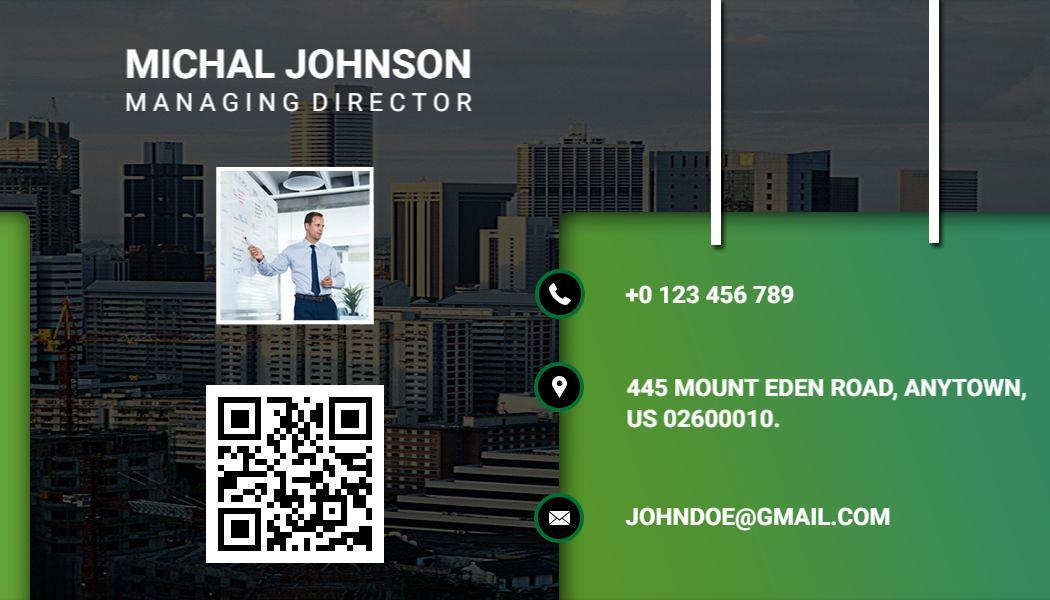Modern Green Professional Identity Card Template