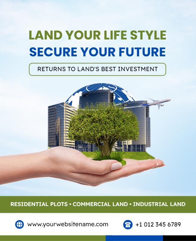 Modern Green Real Estate Investment Opportunities Poster Template