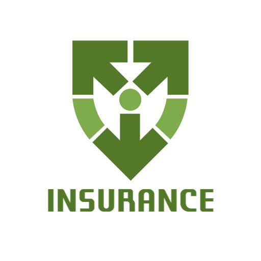 Modern Green Shield Design Symbolizing Protection in Insurance Logo Template