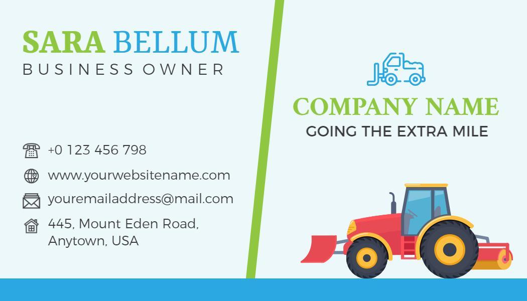 Modern Green Snow Management Visiting Card Template