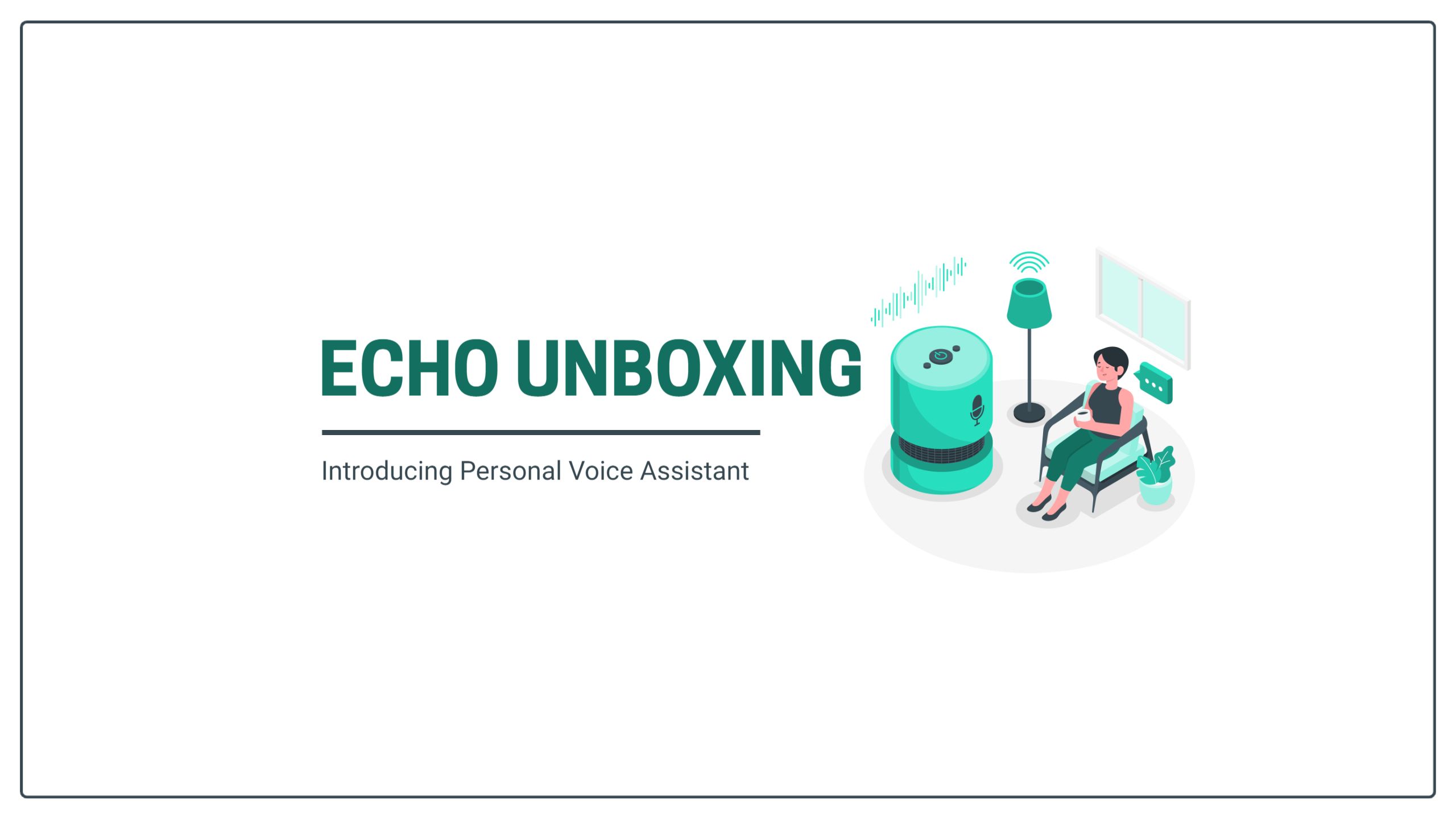 Modern Green Theme with Echo Unboxing YouTube Banner Template