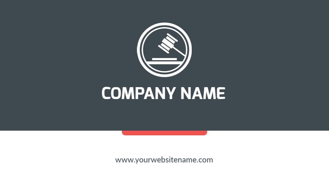 Modern Grey Lawyer Firm Business Card Template