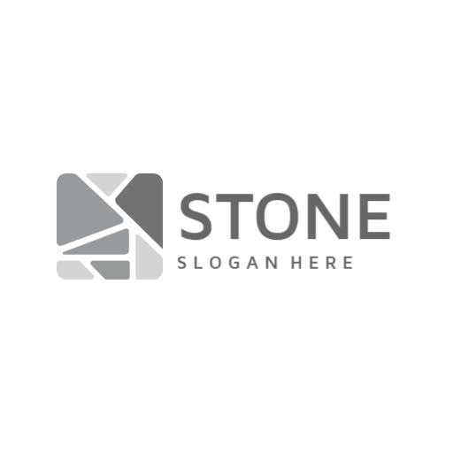 Modern Grey Stone Design Showcasing Natural Elements Logo Template