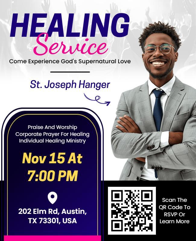 Modern Healing Service Event Promo Flyer Template