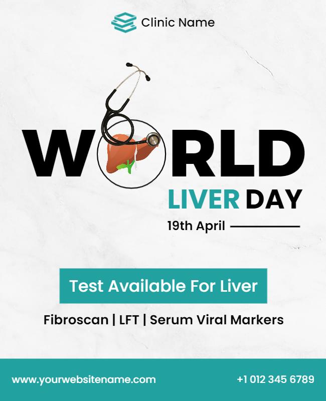 Modern Health Awareness World Liver Day Poster Template