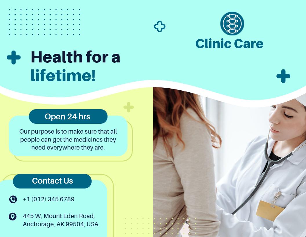 Modern HealthCare Services Chiropractic and Therapy Brochure Template