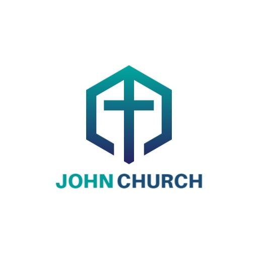 Modern Hexagonal Design Featuring a Symbolic Cross Logo Template