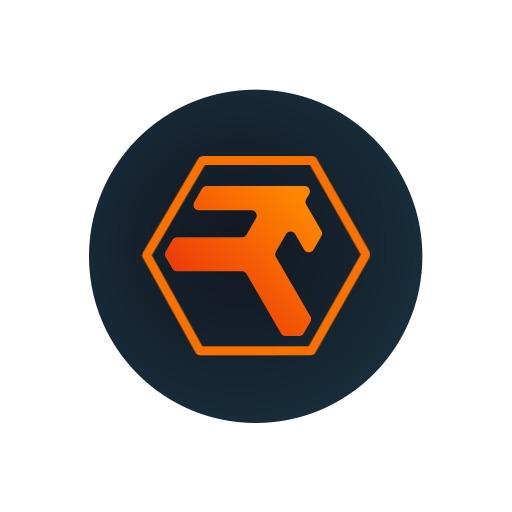 Modern Hexagonal Orange and Black Transportation Logo Template