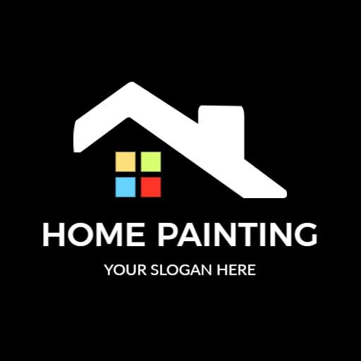 Modern Home Design Showcasing Vibrant Painting Concepts Logo Template