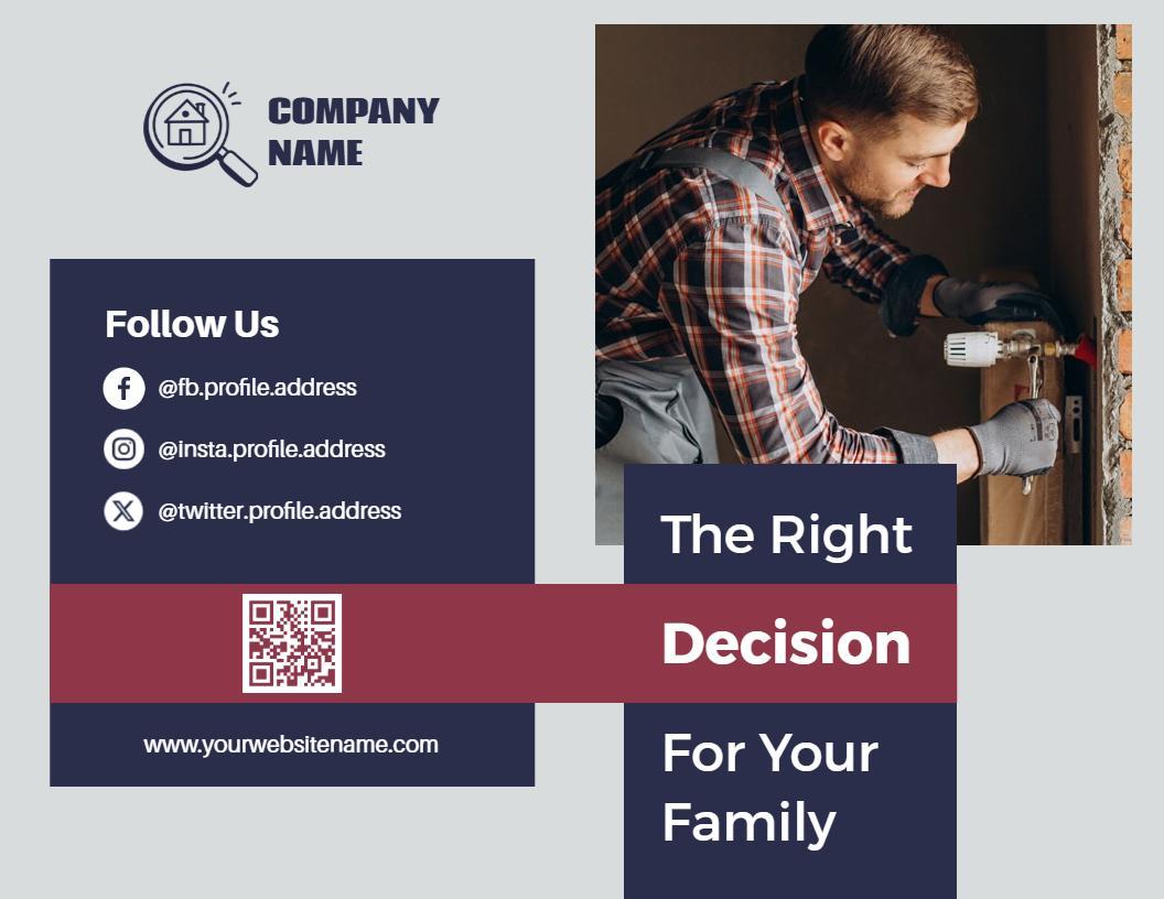 Modern Home Inspection and Assessment Services Brochure Template
