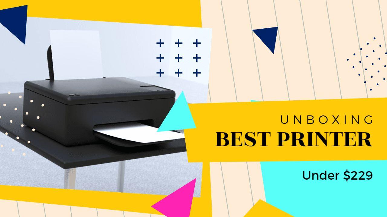 Modern Home Office Best Printer Unboxing YouTube Thumbnail Template
