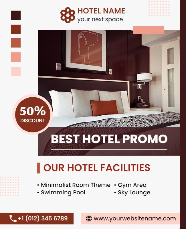 Modern Hotel Promotion with Amenities Flyer Template