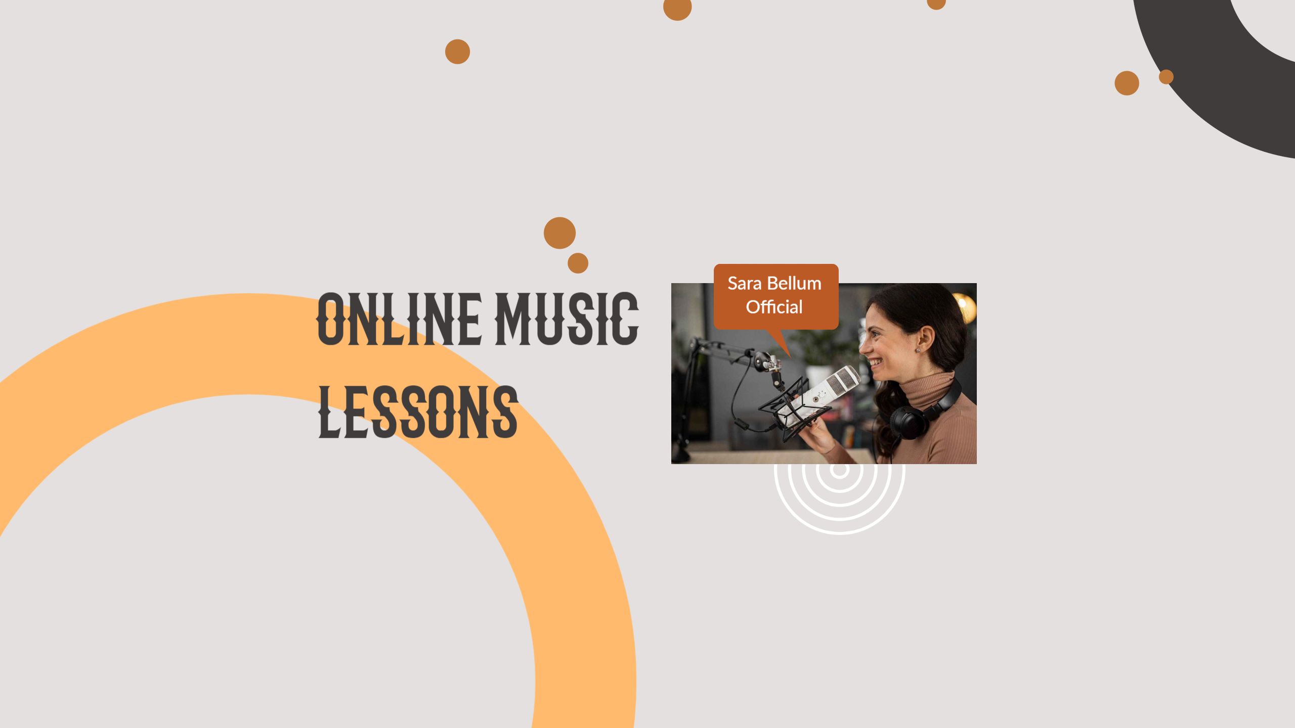 Modern Illustrated Music Lessons with Unique Shapes YouTube Banner Template