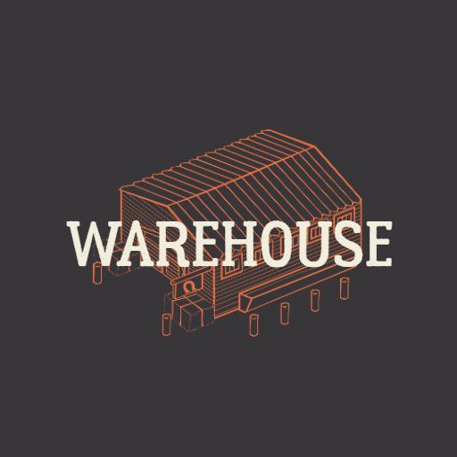 Modern Illustrated Warehouse Structure in Minimalist Style Logo Template