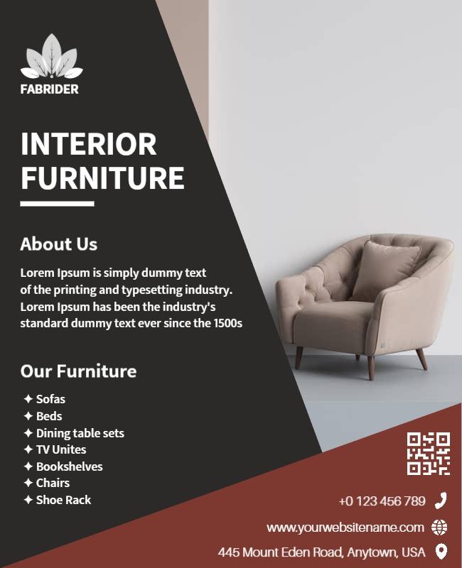 Modern Interior Furniture Showcase Flyer Template