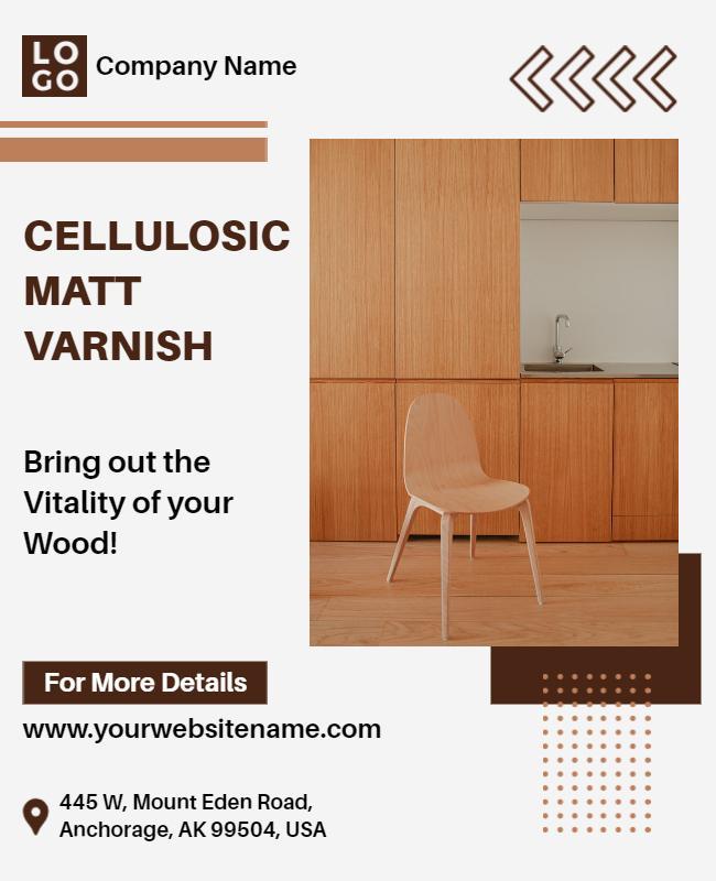 Modern Interior Wood Varnish Promotion Flyer Template