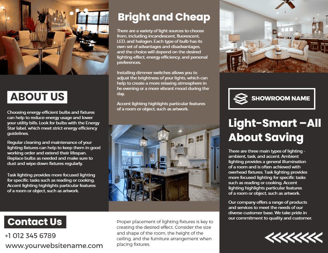 Modern IT Solutions and Business Marketing Tri Fold Brochure Template