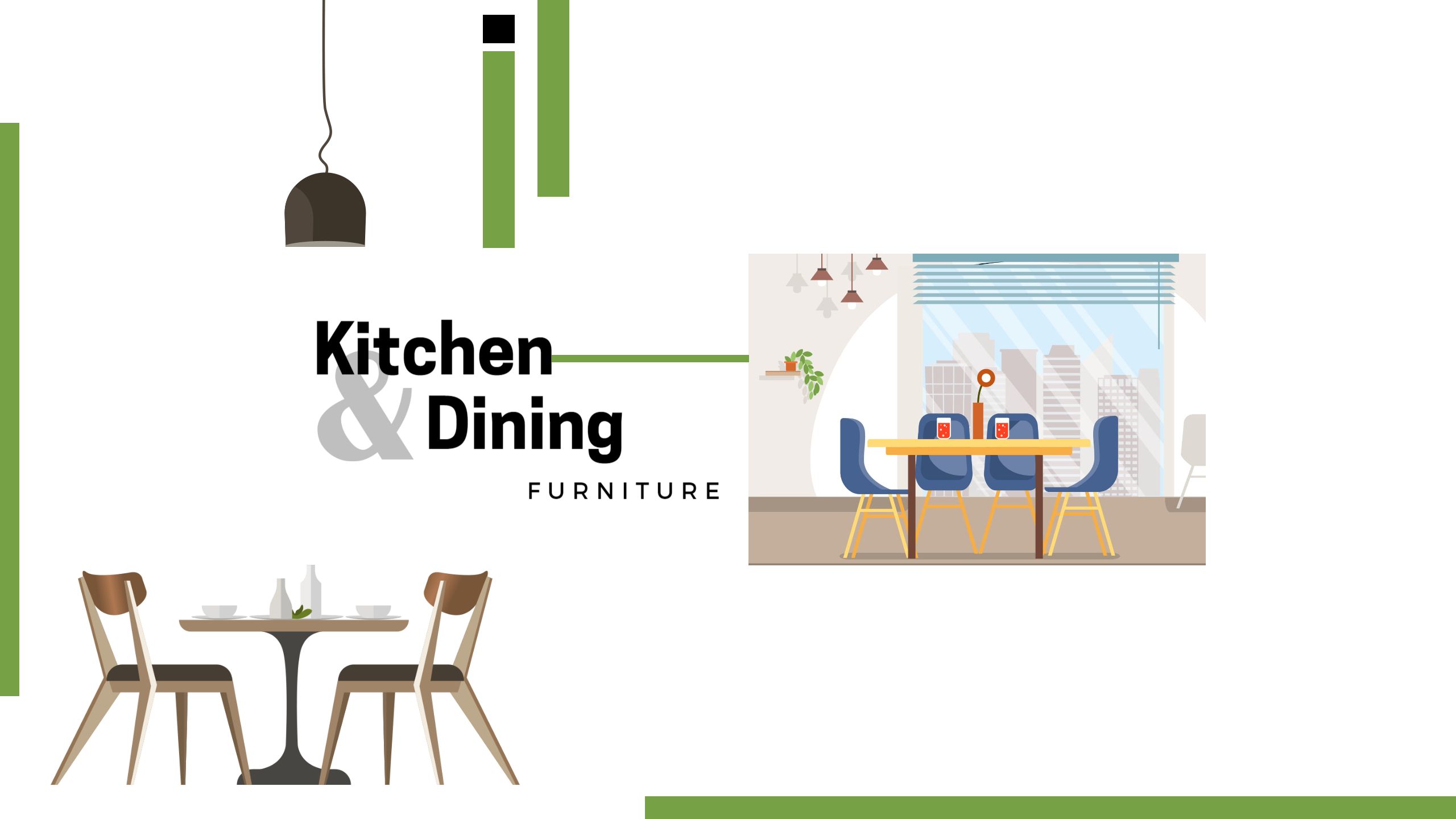 Modern Kitchen and Dining Furniture with Cozy Atmosphere YouTube Banner Template