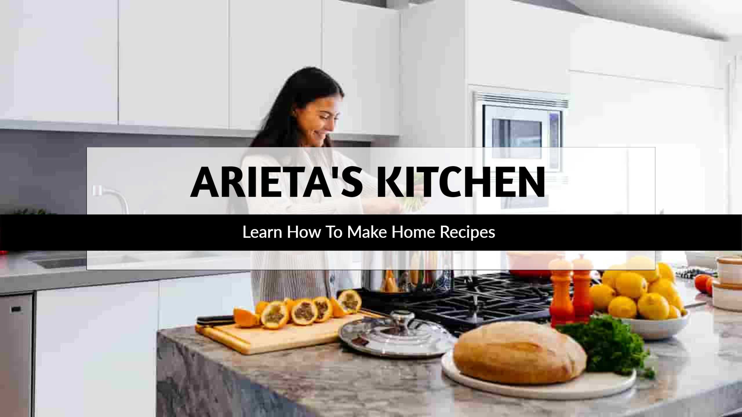 Modern Kitchen Setup with Cooking Scenes YouTube Banner Template