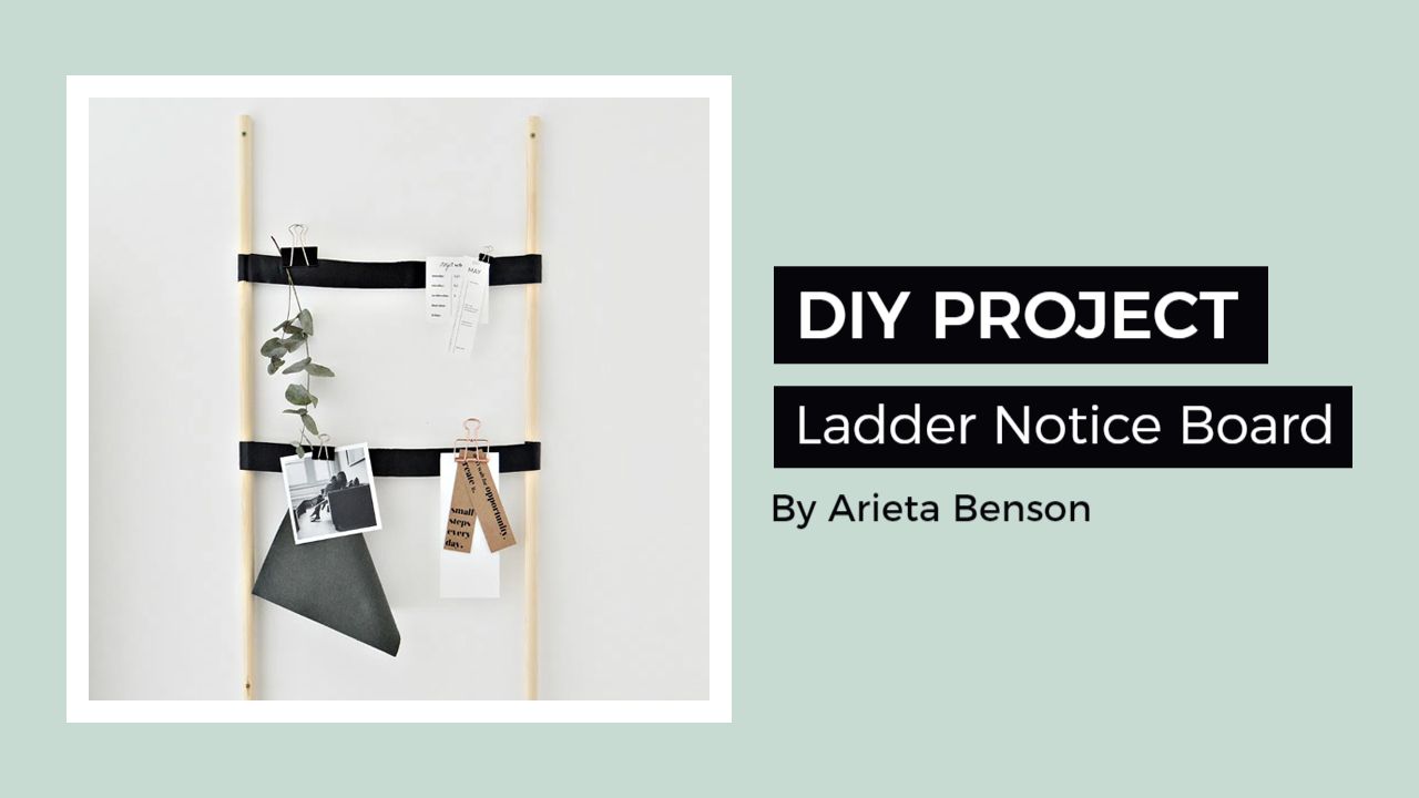 Modern Ladder Notice Board DIY YouTube Thumbnail Template