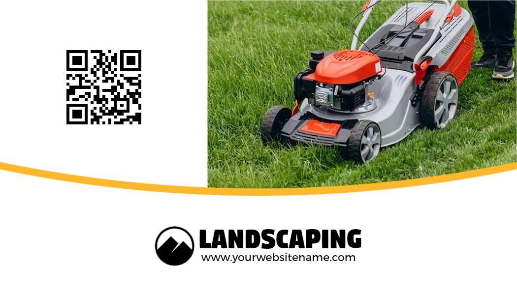 Modern Landscaping Lawn Care Service Business Card Template